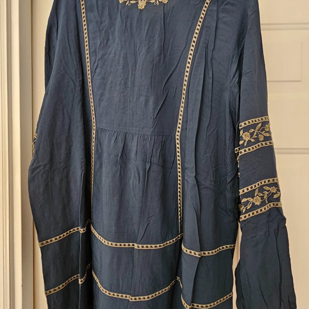 J.Jill Heavily Embroidered Tunic Top XL - Picture 6 of 8